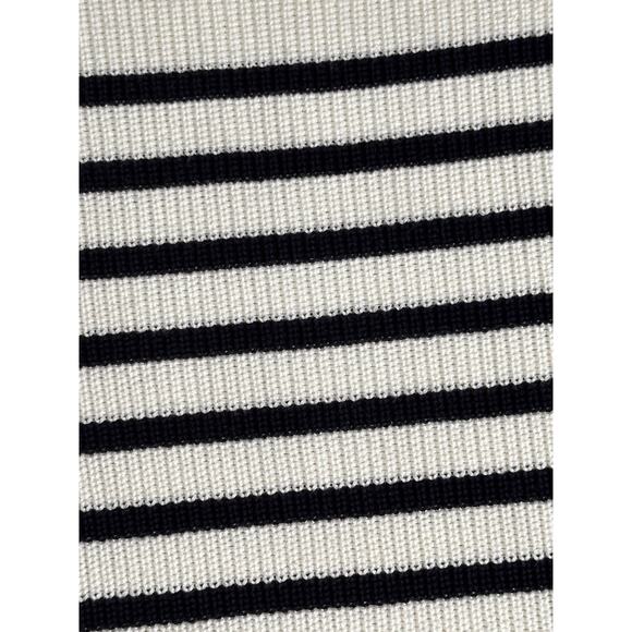Talbots Cream Navy Nautical Crewneck Breton Stripe Sweater Sz S 100% Pima Cotton - Picture 11 of 15